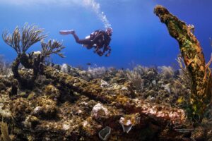 Scuba Diving Statia and exploring history.
